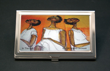 In Thought African American Business Card Credit Card Case