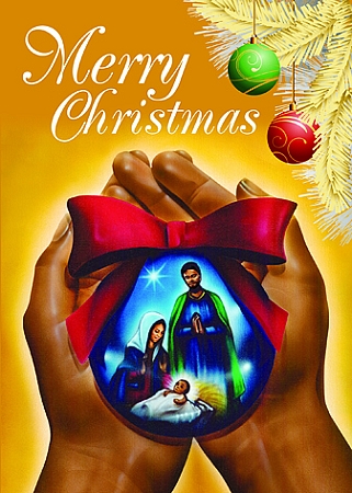 Nativity Ornament African American Christmas Card