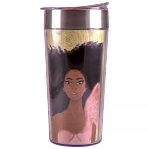Strong and Courageous Afrocentric  Travel Cup