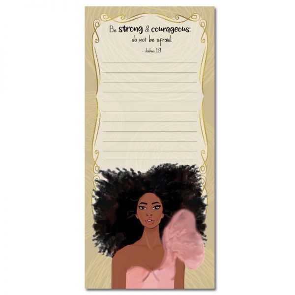 Strong and Courageous African American Magnetic Notepad