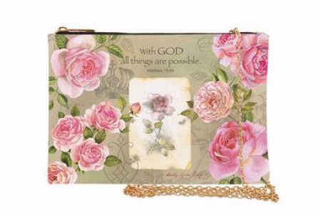 With God Roses Chain Purse