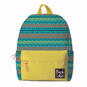 Turquoise Orange and Yellow Mudcloth Backpack and Pencil Holder