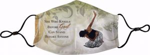 She Who Kneels African American  Face Mask