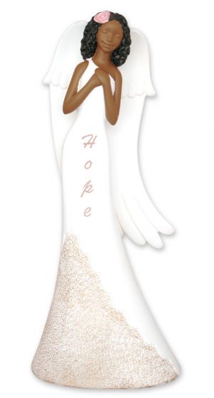 Hope Angel in white African American Figurine