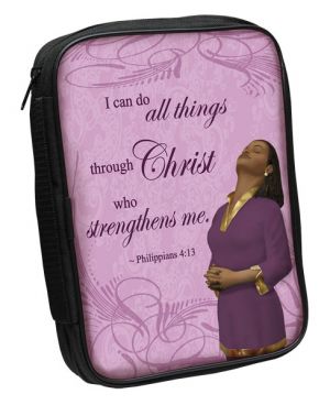 Phil 4 13 In Purple African American Bible Cover