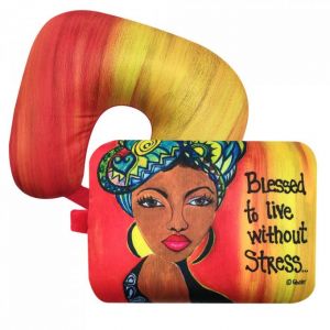 Blessed To Live Without Stress African American Convertible Neck Pillow
