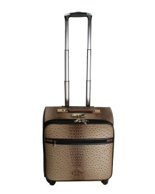 Alligator and Ostrich In Stone Rolling Carry On Luggage