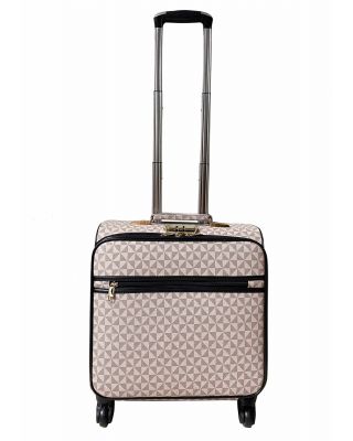 Monogram Pattern In Beige Rolling Carry On Luggage