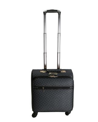 Monogram Pattern In Black Rolling Carry On Luggage