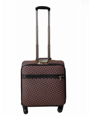 Monogram Pattern In Brown Rolling Carry On Luggage