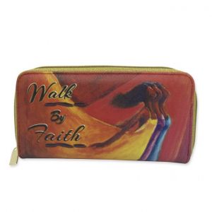 Walk By Faith  African American Long Wallet