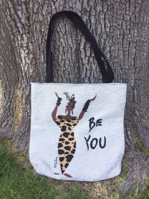 Be You Afrocentric Woven Tote Bag #2