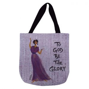 To God Be The Glory Afrocentric Woven Tote Bag