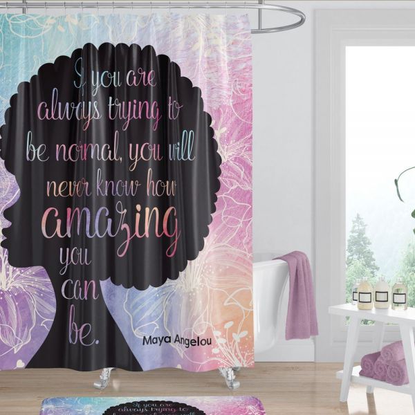 Niyae.com: Amazing Quote Maya Angelou Shower Curtain