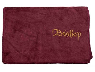 Bishop Towel with Gold Lettering-Burgundy