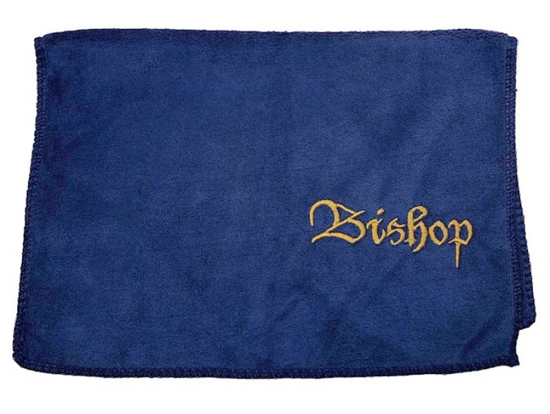 Bishop Towel with Gold Lettering-Navy