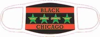 Black Chicago Flag Face Mask