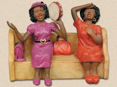 Hallelujah Church Pew Collection African American Figurine