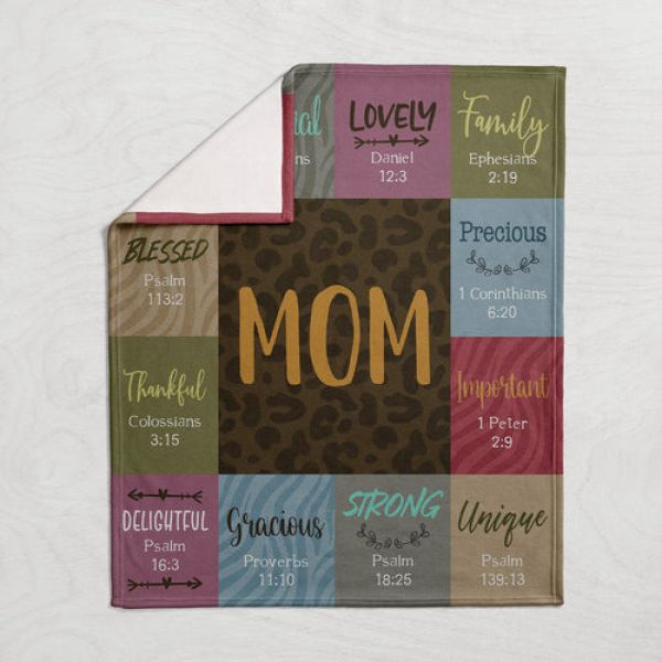 Mom Scripture Soft Throw Blanket #2