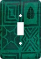 Mudcloth Green African American Switch Plate Cover 