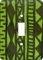 Mudcloth Lime African American Switch Plate Cover 