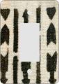 Mudcloth White African American Rocker Switch Plate