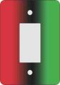 Red, Black and Green African American Rocker Switch Plate