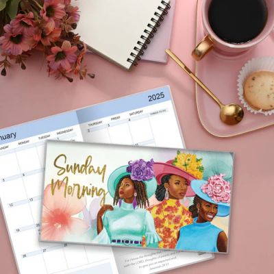 2025 Sunday Morning Black Art Checkbook Planner #2