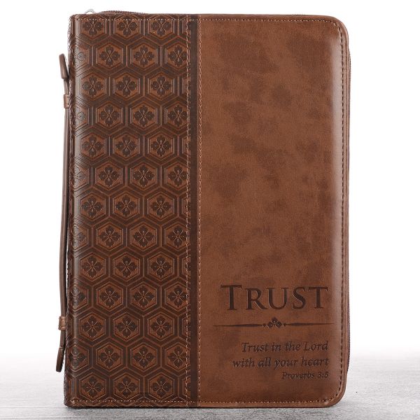 Brown LuxLeather Trust Bible Cover