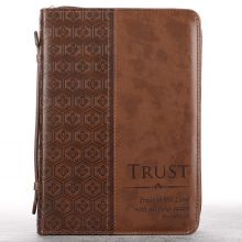 Brown LuxLeather Trust Bible Cover