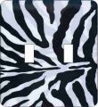 Zebra Print Double Switch Plate Cover